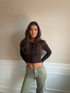 Lyda cardigan - Brun