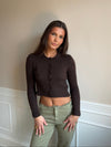 Lyda cardigan - Brun