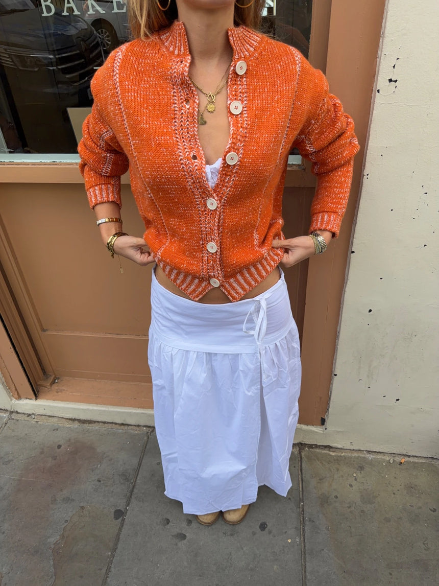 Malin Tomkins cardigan med detaljer - Orange
