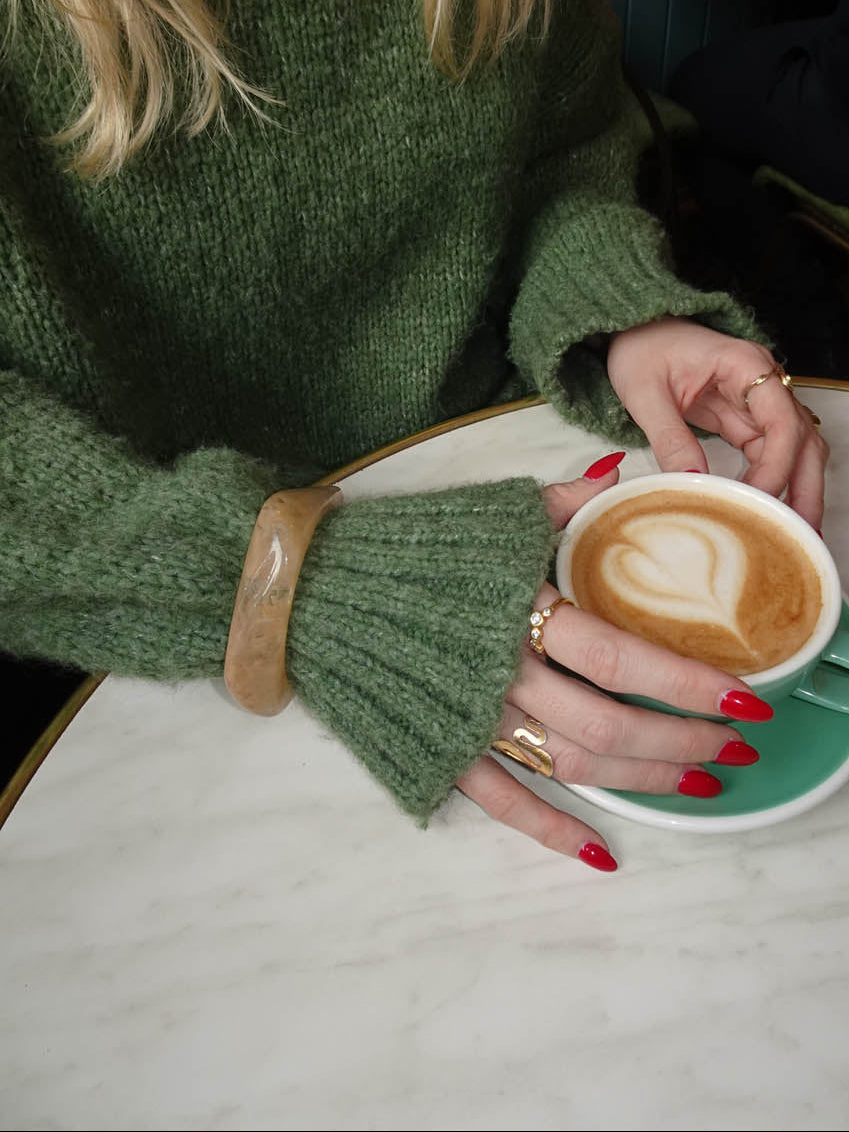 Lykke chunky armbånd - Lys karamel