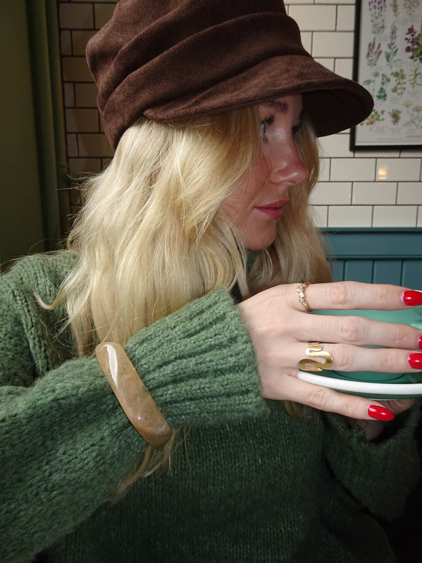 Lykke chunky armbånd - Lys karamel