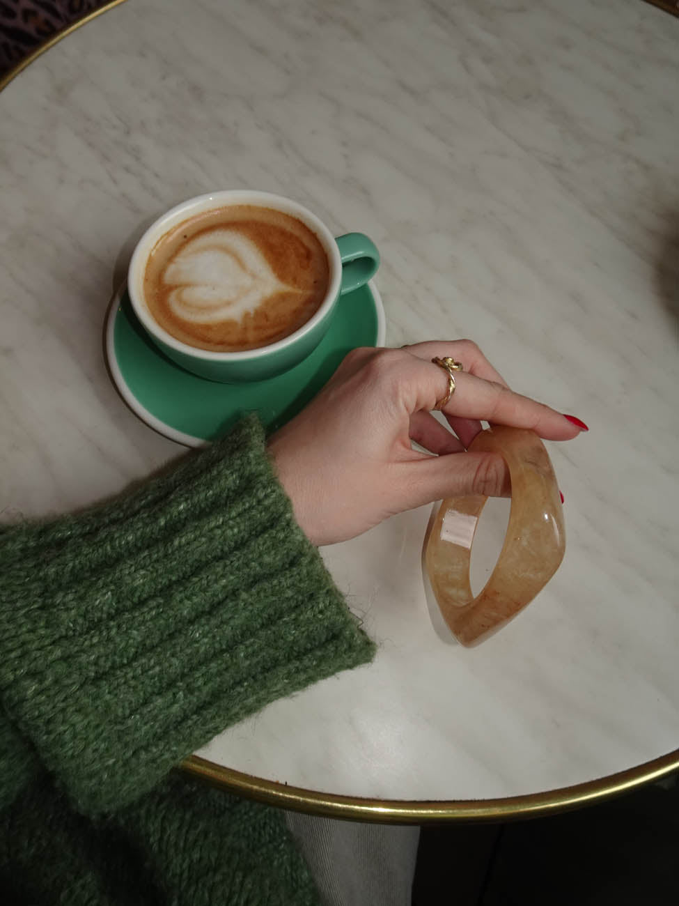 Lykke chunky armbånd - Lys karamel