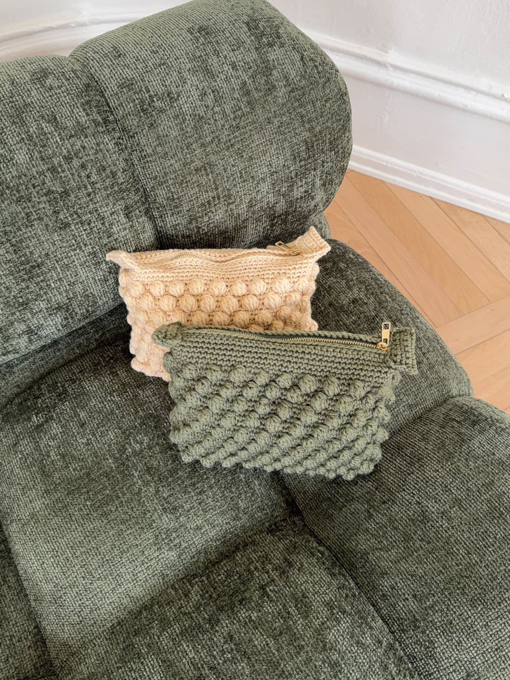 Hæklet clutch - Grøn