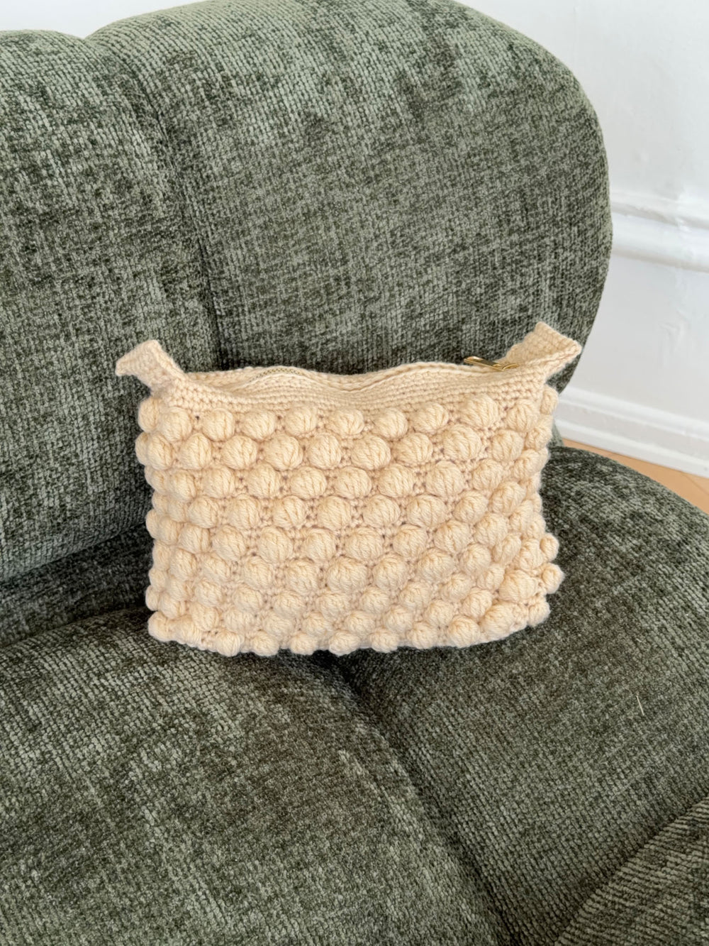 Hæklet clutch - Cremefarvet