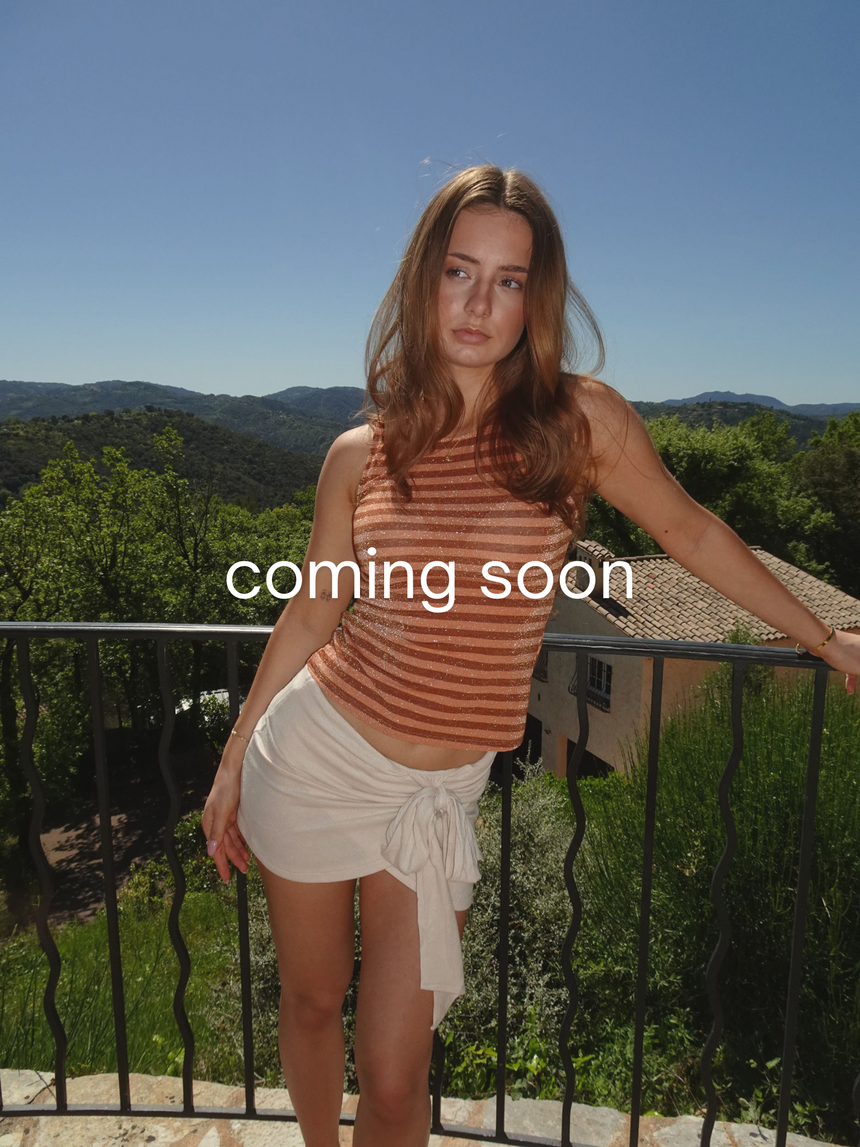 Emmeline glimmertop - Orange/brun