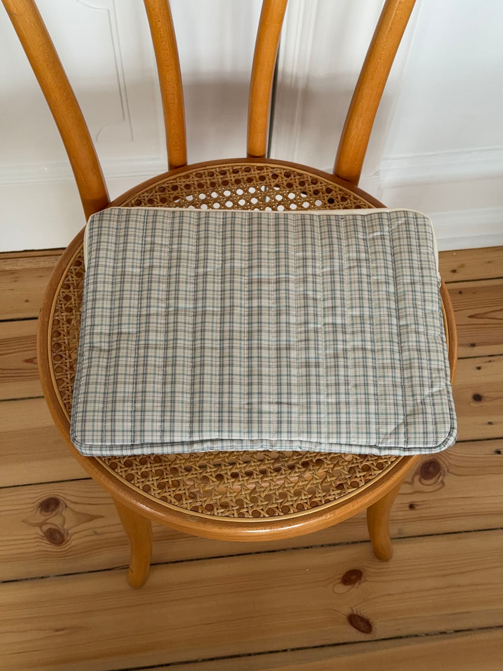 Honey computer sleeve med tern - Beige/grøn