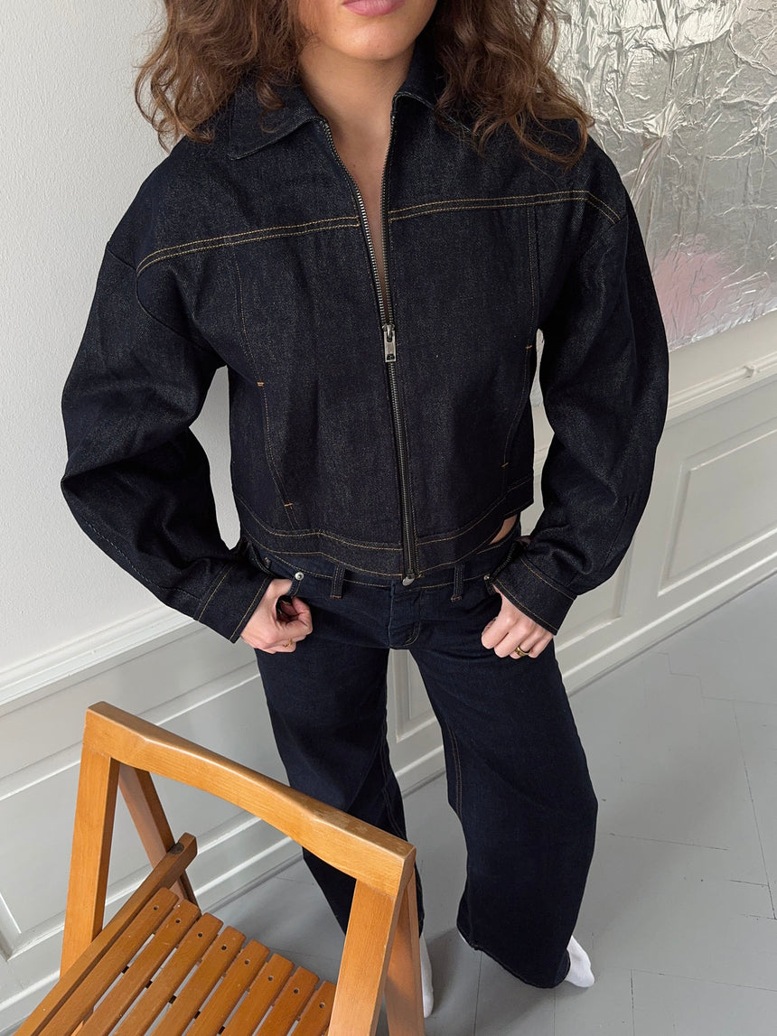 Damina denim jakke - Mørk denim