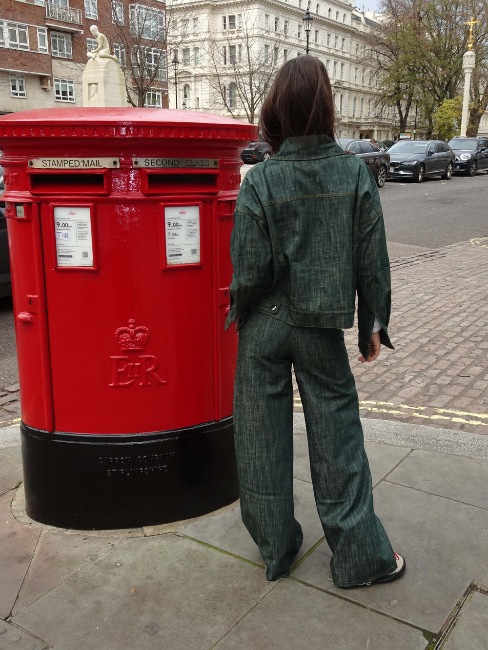 Olivina denimjakke - Blågrøn