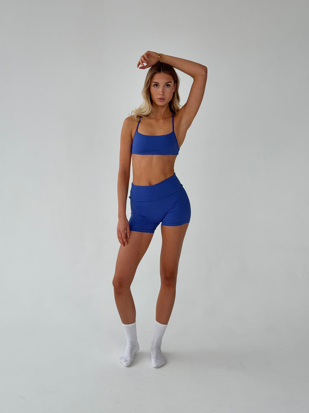Folded essential shorts - Royal blue