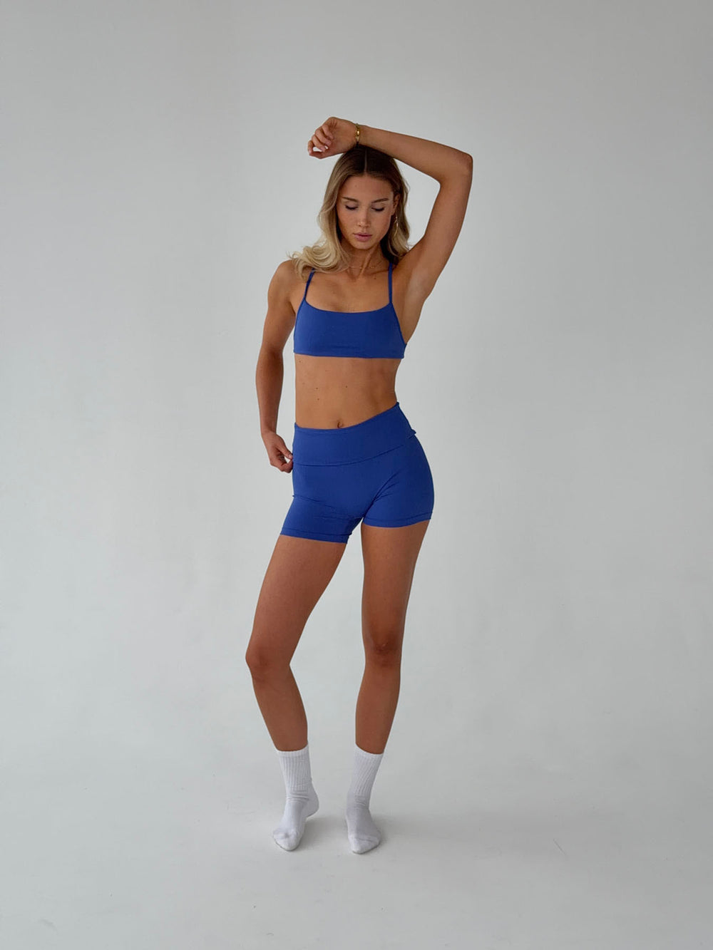 Folded essential shorts - Royal blue