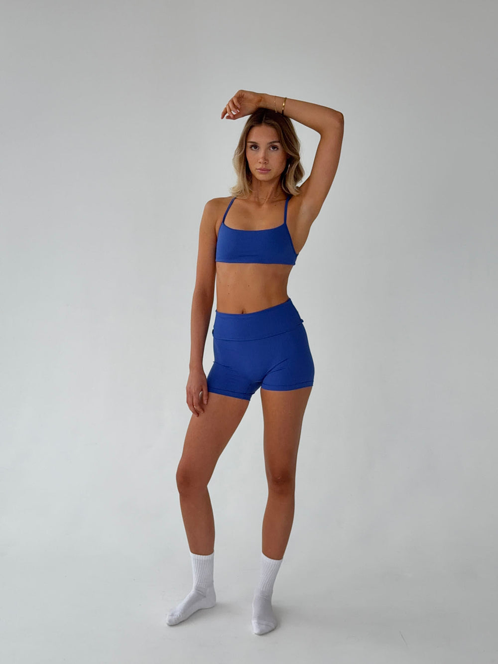 Folded essential shorts - Royal blue