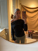 Aysha figursyet bluse - Sort