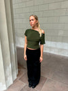 Florine figursyet t-shirt - Kaki