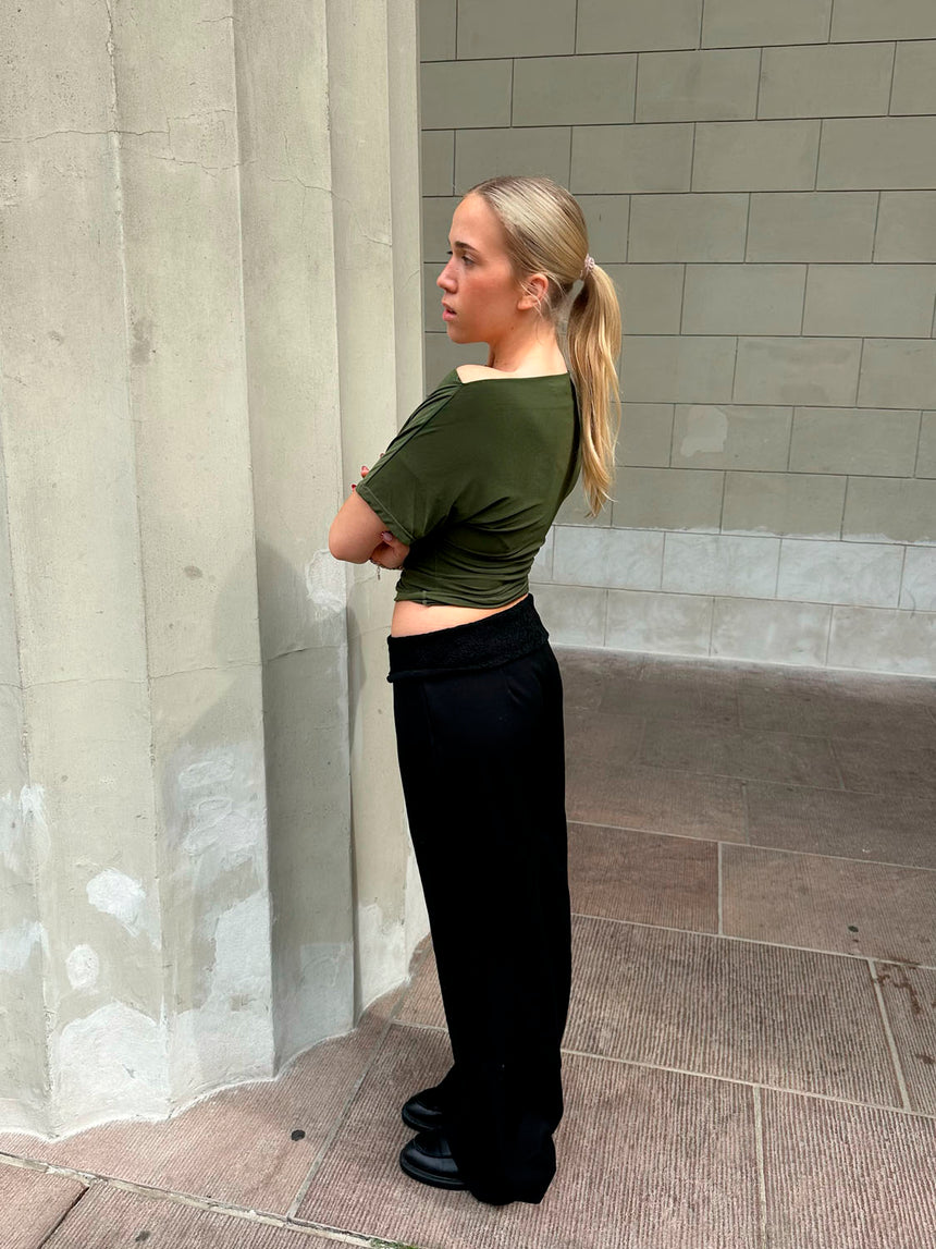 Florine figursyet t-shirt - Kaki