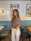 Florine figursyet t-shirt - Taupe