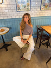 Florine figursyet t-shirt - Taupe