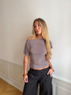 Florine figursyet t-shirt - Taupe