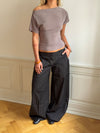 Florine figursyet t-shirt - Taupe