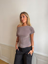 Florine figursyet t-shirt - Taupe