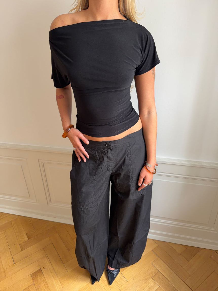 Florine figursyet t-shirt - Sort