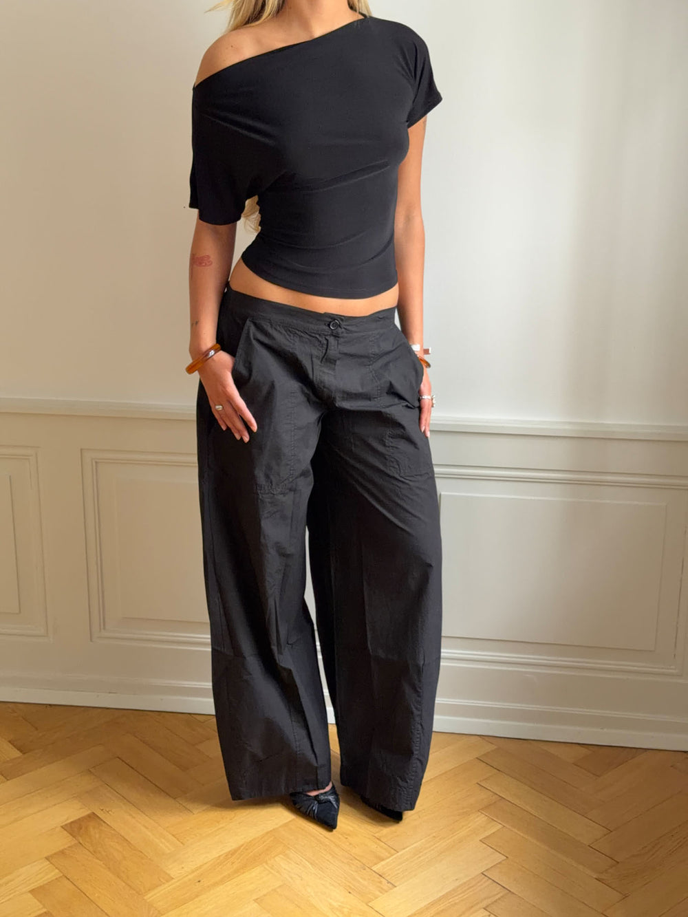 Florine figursyet t-shirt - Sort