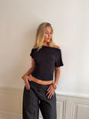 Florine figursyet t-shirt - Sort