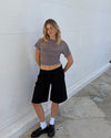 Florine figursyet t-shirt - Taupe
