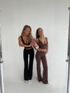 Essential flared pants - Jet black