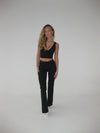 Essential flared pants - Jet black