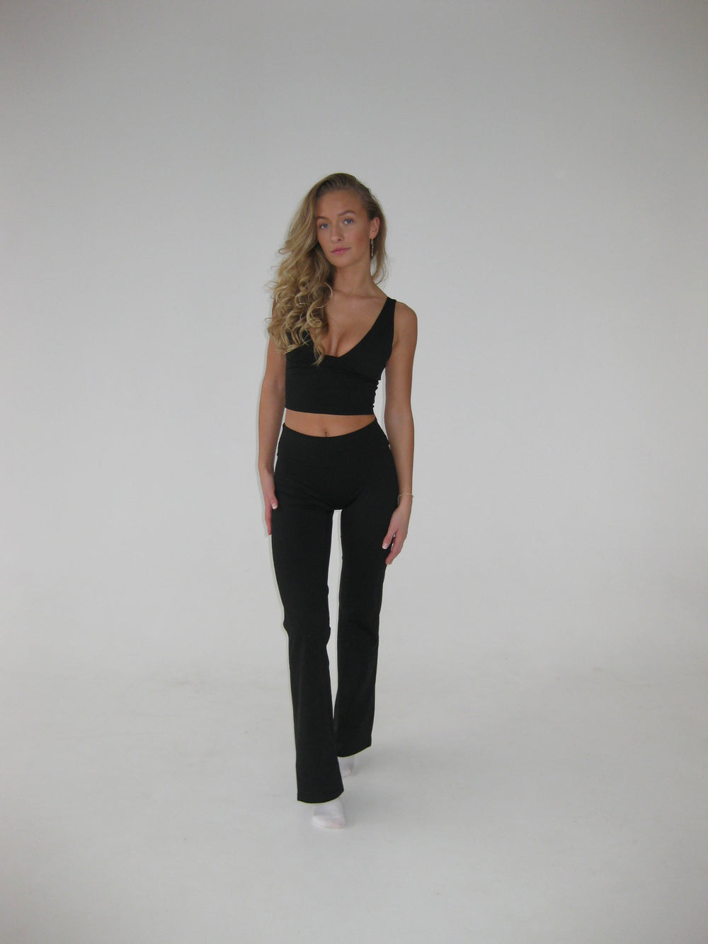 Essential flared pants - Jet black