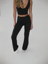 Essential flared pants - Jet black