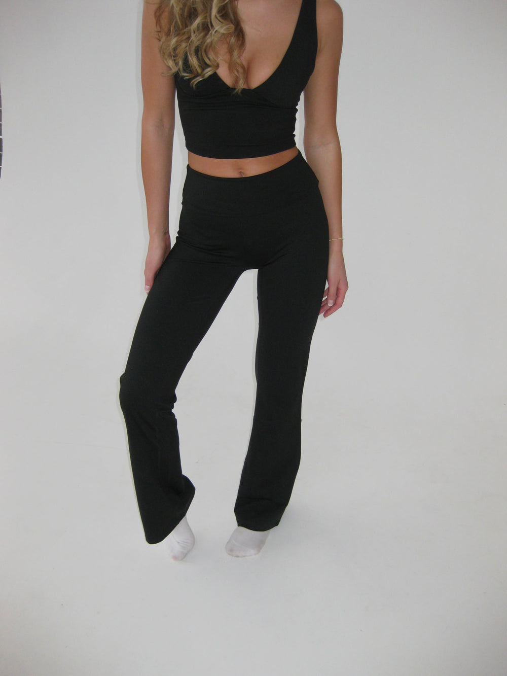Essential flared pants - Jet black