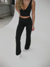 Essential flared pants - Jet black