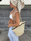 Spencer flet taske - Beige/sort