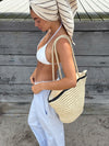 Spencer flet taske - Beige/sort