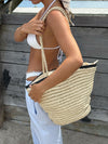 Spencer flet taske - Beige/sort