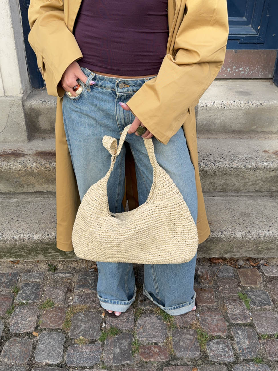 Taline flettaske - Beige