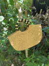 Trissino flettet taske med perlehang - Beige/sort