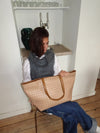 Chili flettet taske - Beige