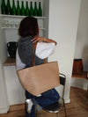 Chili flettet taske - Beige