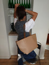 Chili flettet taske - Beige
