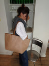 Chili flettet taske - Beige