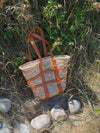 Puglia flettet taske med læder detaljer - Beige/brun