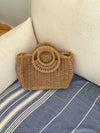 Capua flettet taske med strop - Beige