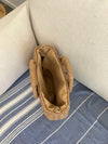 Capua flettet taske med strop - Beige