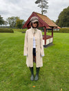 Sille frakke med ternet for - Beige