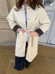 Vespera frakke med krave - Lys beige/brun