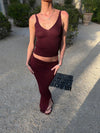 Malie glimmer tanktop - Bordeaux