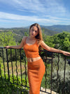 Malie glimmer tanktop  - Orange