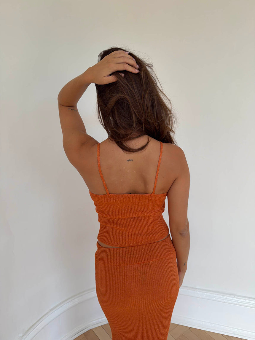 Malie glimmer tanktop  - Orange